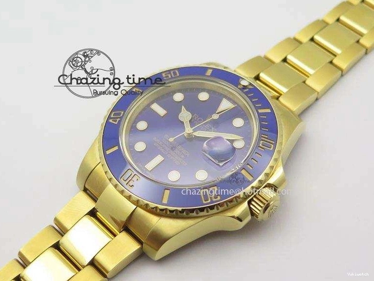 Blue Best ETA2836 BP Submariner Gold Dial Swiss Full Edition 0410
